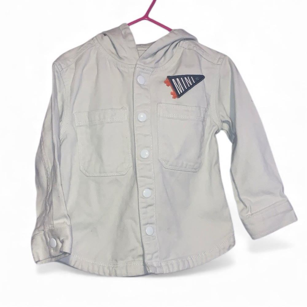 Dip Grey Boys 2T Snap Button Denim Jean Jacket Mini